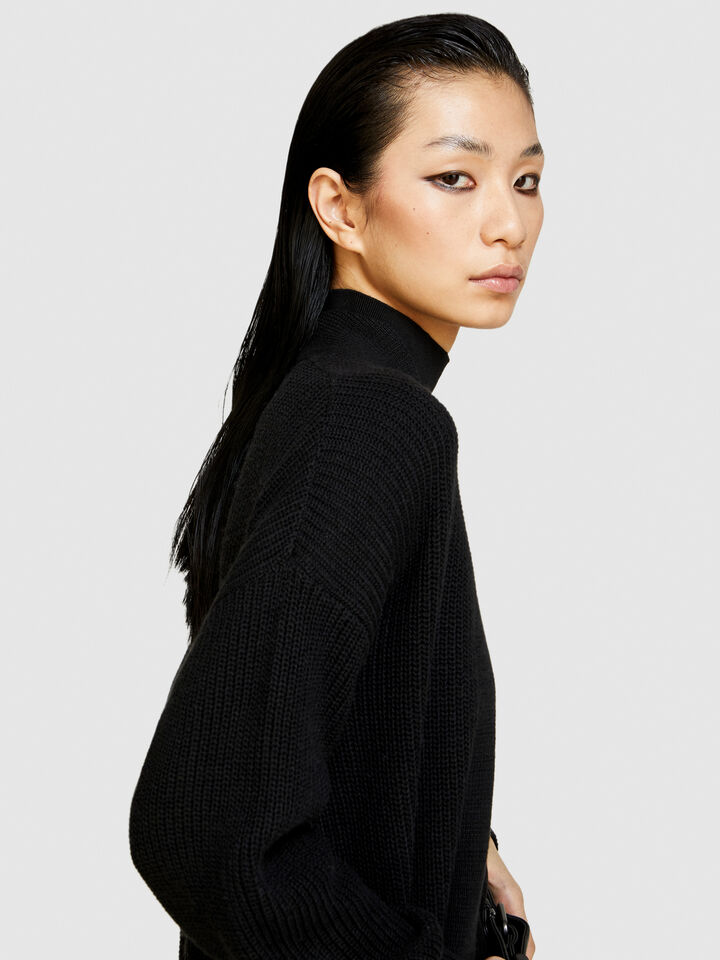 Oversized cardigan - women's cardigans - Black | Sisley image number 5